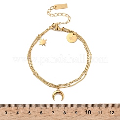 304 Stainless Steel Multi-strand Chain Bracelets&nbsp;BJEW-Z084-02G