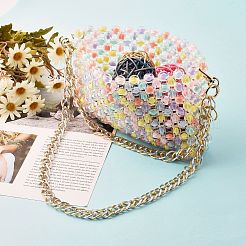 Transparent Acrylic Bead in Bead Woven Bags&nbsp;AJEW-BA00091