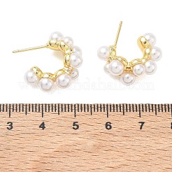 Brass Micro Pave Cubic Zirconia Stud Earrings for Women&nbsp;EJEW-A168-18G