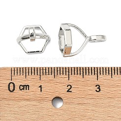 Brass Pendant Hexagon Bead Cap Bails&nbsp;X-KK-K205-01P
