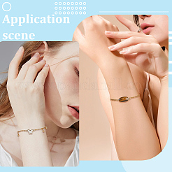 16Pcs 4 Styles 304 Stainless Steel Chain Bracelet Makings&nbsp;MAK-SC0001-37