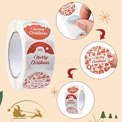 3 Rolls 3 Styles Christmas Round Dot Self Adhesive Paper Stickers Roll&nbsp;DIY-FS0010-32A
