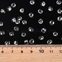 6/0 Baking Paint Transparent Fringe Glass Seed Beads&nbsp;SEED-N006-06A