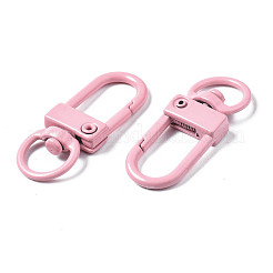 Spray Painted Eco-Friendly Alloy Swivel Snap Hooks Clasps&nbsp;PALLOY-T080-02K-NR