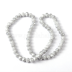 Faceted Rondelle Electroplate Glass Bead Strands&nbsp;X-EGLA-D020-10x8mm-47