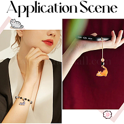 32Pcs 8 Colors Rack Plating Alloy Enamel Pendants&nbsp;FIND-SC0012-08