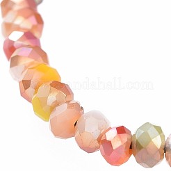 Adjustable Electroplate Glass Braided Bead Bracelets&nbsp;X-BJEW-JB04588-04