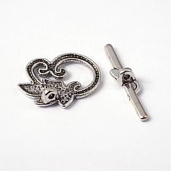 Leaf Tibetan Style Alloy Toggle Clasps&nbsp;X-LF0676Y