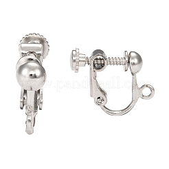 Brass Screw On Clip-on Earring Dangling Charms Pendants Setting Findings&nbsp;LS-KK-M019-01P