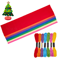 7Pcs 7 Colors Non-woven Felt Fabric&nbsp;DIY-CP0012-69D