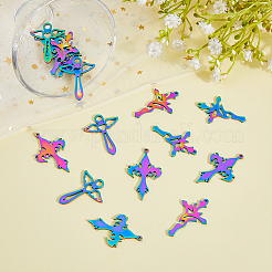 30Pcs 3 Style 304 Stainless Steel Pendants&nbsp;STAS-FH0001-70