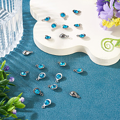 20Pcs Faceted Glass Charms&nbsp;RGLA-TADJ0001-01J