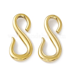 PVD Vacuum Plating 304 Stainless Steel S Hook Clasps&nbsp;X-STAS-G278-44G