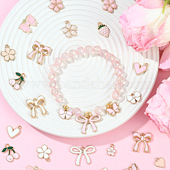 80Pcs 20 Styles Alloy Enamel Pendants&nbsp;ENAM-SC0007-06