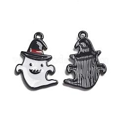Gunmetal Plated Alloy Enamel Pendants&nbsp;ENAM-D040-D02-B