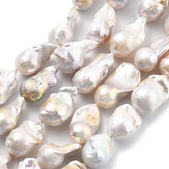 Natural Nucleated Pearl Beads Strands&nbsp;PEAR-B004-15A-01A