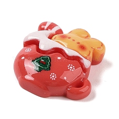 Christmas Bear Theme Opaque Resin Decoden Cabochons&nbsp;RESI-S397-02D
