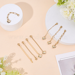 10Pcs 316L Surgical Stainless Steel & 304 Stainless Steel & Brass End with Chains&nbsp;FIND-OC00002