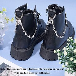 2Pcs Alloy Link Boot Strap Chains&nbsp;HJEW-SP0001-43