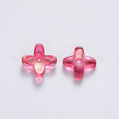 Transparent Spray Painted Glass Beads&nbsp;GLAA-R211-06