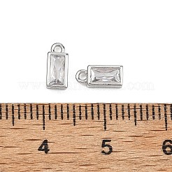 SHEGRACE Brass Clear Cubic Zirconia Charms&nbsp;XGRQ2O124-427P