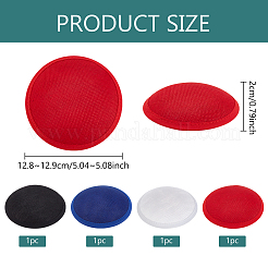 4Pcs 4 Colors Imitation Hemp Round Fascinator Hat Base for Millinery&nbsp;AJEW-BC0007-36