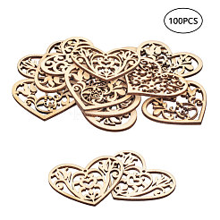 Undyed Wood Pendants&nbsp;WOOD-I004-35