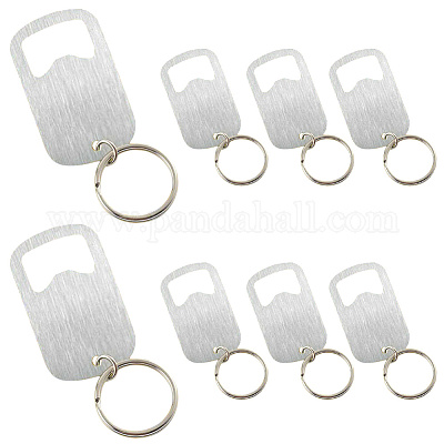 8Pcs Stainless Steel Keychains&nbsp;AJEW-CN0004-56-1