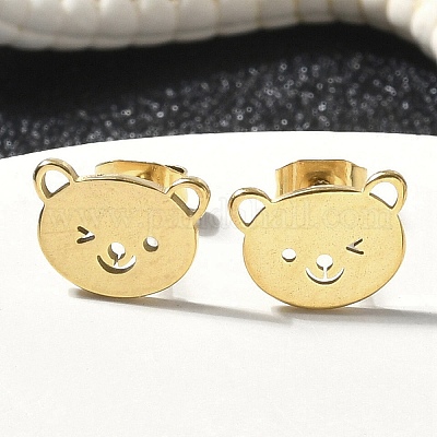 304 Stainless Steel Stud Earrings&nbsp;STAS-E501-22G-1