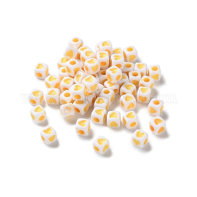 Opaque Acrylic Beads&nbsp;OACR-D301-06G-1