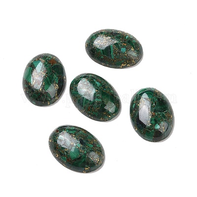 Natural Malachite Cabochons&nbsp;G-E464-42P-1