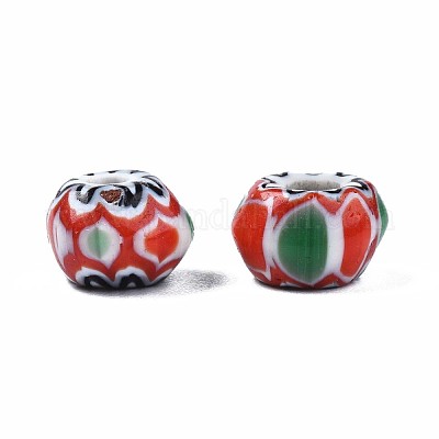 Handmade Millefiori Lampwork Beads&nbsp;LAMP-S197-001-1