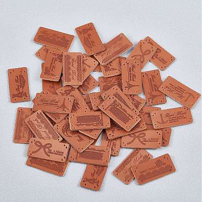 PU Leather Labels&nbsp;DIY-FG0001-32-1