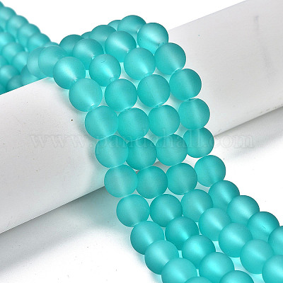 Baking Paint Transparent Glass Bead Strands&nbsp;GLAA-S031-4mm-18-1