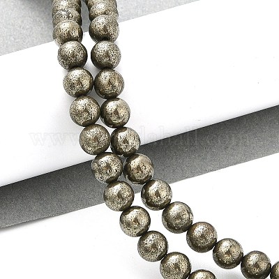 Natural Pyrite Beads Strands&nbsp;G-A250-A01-02-1