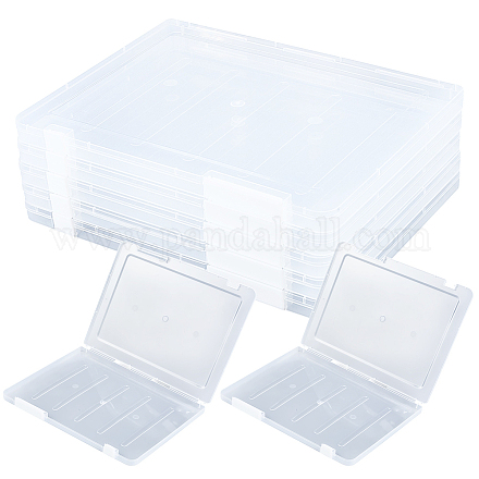 Transparent Plastic Packaging Boxes with Hinged Lid AJEW-WH20060-90A-1