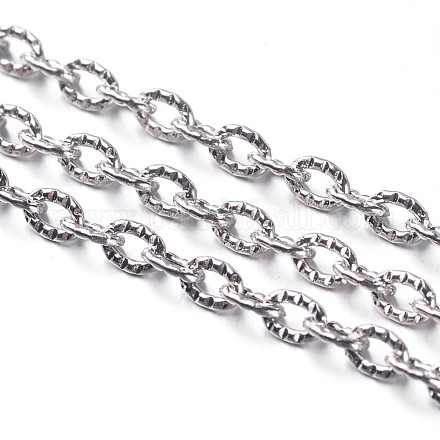 Lead Free & Nickel Free Iron Textured Cable Chains CHT104Y-NF-1