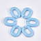 Acrylic Linking Rings, Quick Link Connectors, For Jewelry Chains Making, Oval, Cornflower Blue, 19x14x4.5mm, Hole: 11x5.5mm, about 680pcs/500g