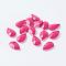 Opaque Acrylic Pendants, Faceted, teardrop, Cerise, 20x12x5mm, Hole: 2mm, about 850pcs/500g