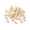 Opaque Acrylic Beads, Cube with Heart, Gold, 4.5x4.5x4.5mm, Hole: 2mm