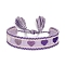 Valentine's Day Theme Polyester Cord Bracelets, with Tassel, Heart, Lilac, Inner Diameter: 2-3/8 inch(6cm)