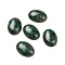 Natural Malachite Cabochons, with Gold Line, Oval, 25x18~19x6~8mm