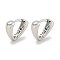 Brass Hoop Earrings, Real Platinum Plated, 11x4mm