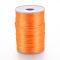 Polyester Cords, Satin Rattail Cord, Dark Orange, 2mm, about 98.42 yards(90m)/roll