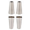 Iron Table Leg Protector Cups, Platinum, 80.5x26.5~40.5mm