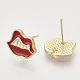 Brass Stud Earring Findings&nbsp;KK-T054-37G-NF-2