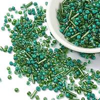 Opaque & Transparent Inside Colours Glass Seed Beads&nbsp;SEED-YW0002-17F