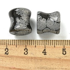 Synthetic Snowflake Obsidian Ear Gauges Flesh Tunnels Plugs&nbsp;EJEW-P293-02E