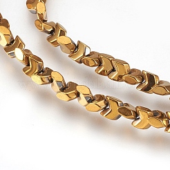 Electroplate Non-magnetic Synthetic Hematite Bead Strands&nbsp;G-I208-20-B