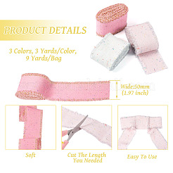 9 Yards 3 Colors Flat Cotton Ribbon&nbsp;OCOR-TA0001-59
